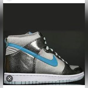 Nike Dunk Wmns Hi Light Charcoal/Turquoise